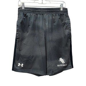 Under Armour black/gray Heatgear Fitted‎ SFA Baseball Shorts mens L